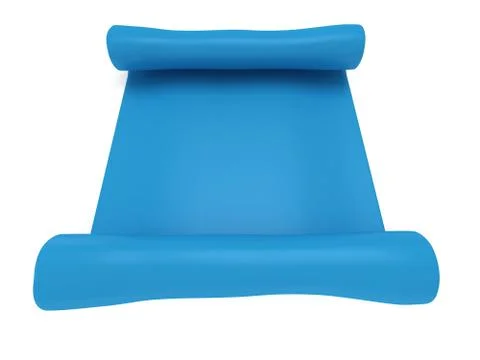 Blue blank scroll paper. Manuscript. 3d render 스톡 일러스트