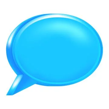 Blue Blank Speech Bubble Icon Illustrazione stock