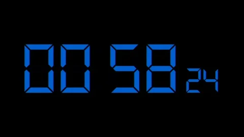 Blue blinked timer Video stock 90781546