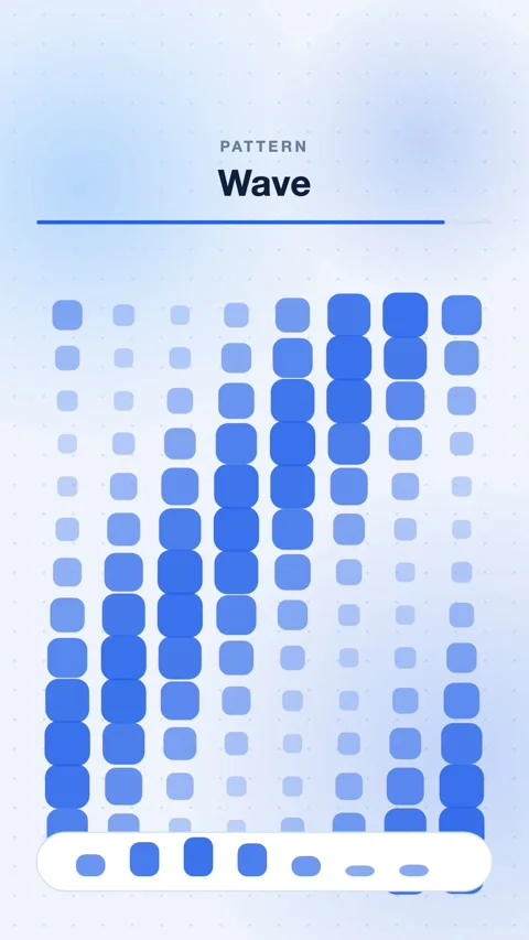 Blue Block Grid In A Travelling Wave Vertical Seamless Loop Animated Background Stock Footage 343855223