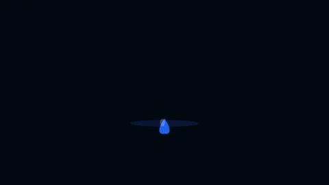 Blue Blood Drop Fall Ripple Medical Animation Loop Vídeo Stock 342610605