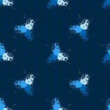 Blue blot seamless background. Vector Stock Illustration