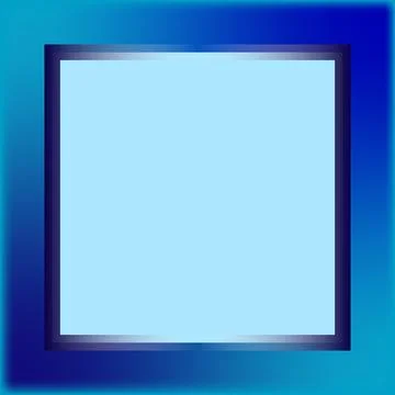Blue-blue mirror frame on white background Stock Illustration