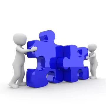 Blue blue puzzle Stock Illustration