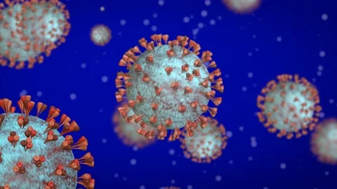 Blue blur corona virus background Stock Footage 229537168
