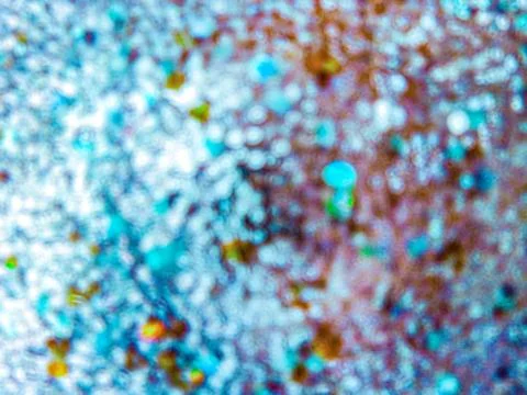Blue blurred background with bokeh effect. 写真素材