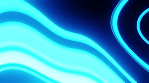 Blue Blurry Glowing Gradient Waves Abstract Background 3d Render. Psychedelic Stock Footage 243770685