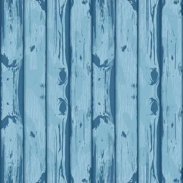 Blue boards background. Seamless texture of old boards. Stock Illustration
