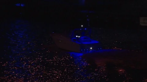 Blue Boat Stock Footage 125659853