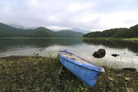 Blue boat Stock Photos