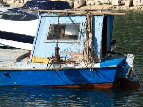 Blue boat Stock Photos