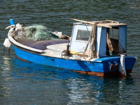 Blue boat Stock Photos
