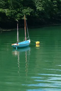 Blue boat Stock Photos