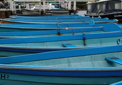 Blue Boats Stock Photos