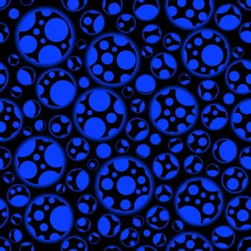 Blue boil circles. Vector illustration seamless pattern background Illustrazione stock