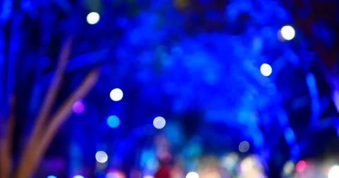 Blue Bokeh abstract blurred background music festival stage show rock Video stock 261788650