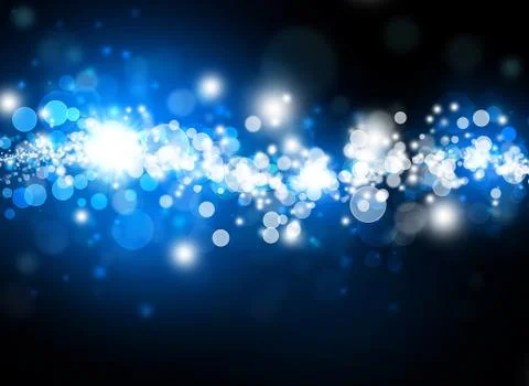 Blue bokeh abstract bright background Stock Illustration