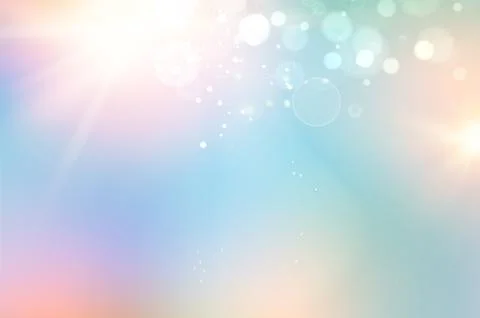 Blue bokeh abstract light background. Stock Illustration