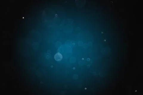 Blue bokeh background with black gradient Stock Illustration