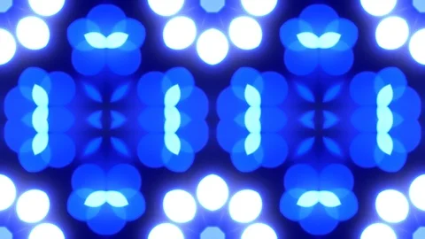 Blue bokeh kaleidoscope sequence pattern. Abstract graphics background Stock Footage 104396855