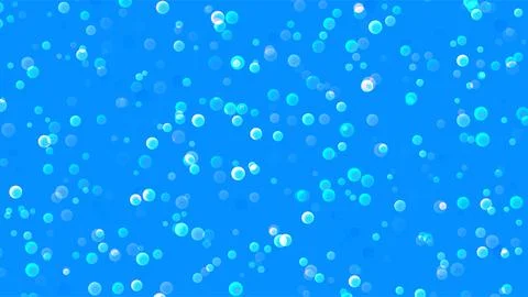 Blue Bokeh Light Background with Abstract Circles. Stock Illustration