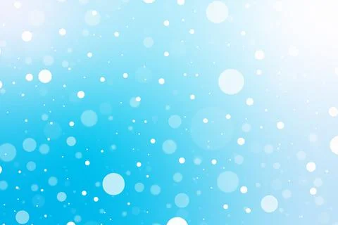 Blue Bokeh Light Background with Soft Glowing White Dots Stock Illustration