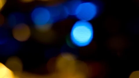 Blue bokeh light effect abstract background, animation of sparkle circles Stock Footage 125614646