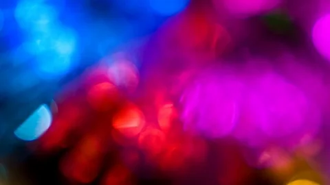 Blue bokeh light effect abstract background, animation of sparkle circles Stock Footage 125615527
