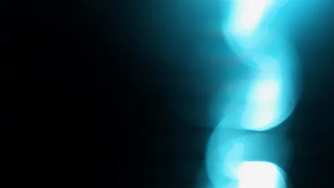 Blue bokeh light effect abstract background, animation of sparkle circles Stock Footage 125643249