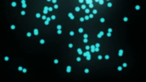 Blue bokeh light shines falling Stock Footage 317697832