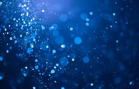 Blue bokeh lights background Stock Photos