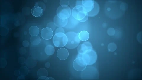 Blue bokeh particles background, soft glowing spheres seamless loop, 4k 3D Stock Footage 334055529