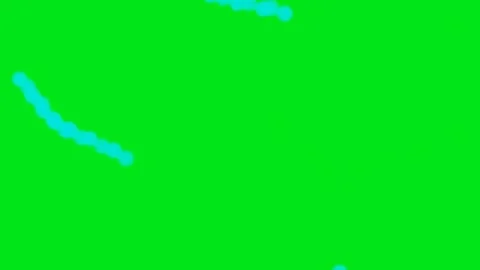 Blue Bokeh Particles Floating on Green Screen Chroma Key 動画素材 336961253