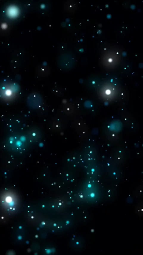 Blue Bokeh Particles Glowing Dust Floating Vertical Background Loop Stock Footage 274454979