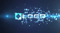 Blue Bokeh Particles Shatter Light Streak Logo Reveal Intro Stock After Effects