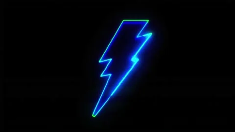 Blue Bolt Glitched shape design motion graphic. Video stock 154539147