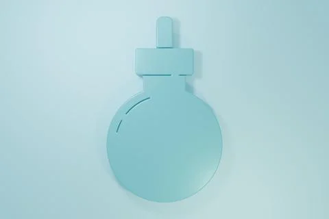 Blue Bomb ready to explode icon isolated on blue background. Happy Hallowee.. 库存插图