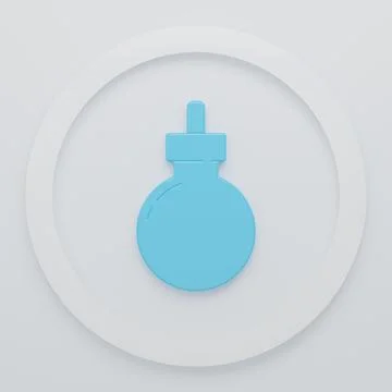 Blue Bomb ready to explode icon isolated on white background. Happy Hallowe.. Stockillustratie