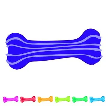 Blue bone dog chew toy for pets graphic Stockillustratie
