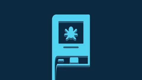 Blue Book about insect icon isolated on blue background. 4K Video motion graphic Stock Footage 235790015