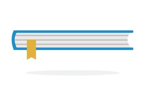 Blue book with a bookmark in thickness Stock Illustration