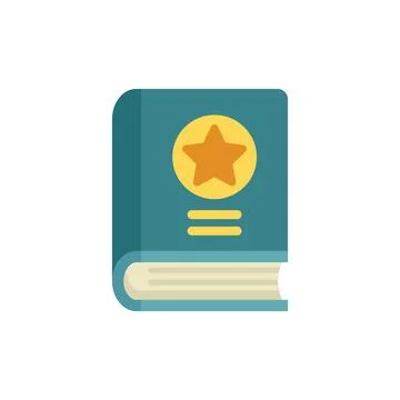 Blue book cover featuring a gold star and horizontal lines Stock Illustration