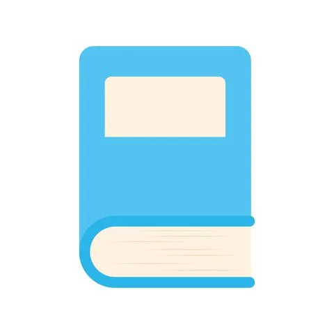 Blue book in a white background Stock Illustration