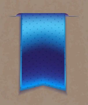 Blue bookmark ribbon Stock Illustration