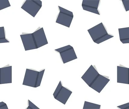 Blue Books seamless pattern background Illustrazione stock