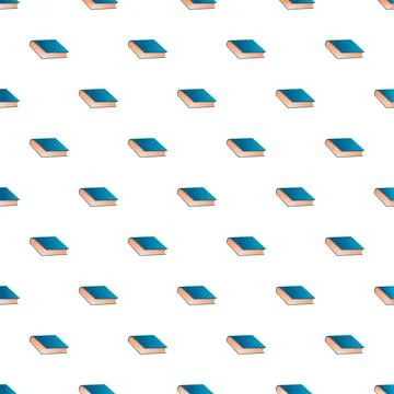 Blue books seamless pattern illustrating education and knowledge 스톡 일러스트
