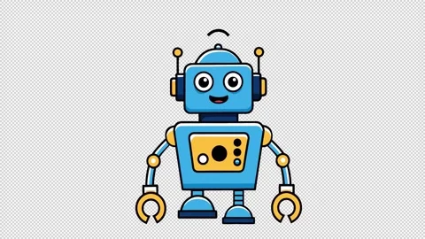 Blue Bot Friend. Wireless robot Stock Footage 321518199