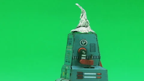 Blue bot green screen tin 스톡 동영상 343499443