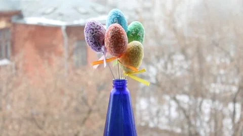 Blue bottle home decor Stock Footage 170077356