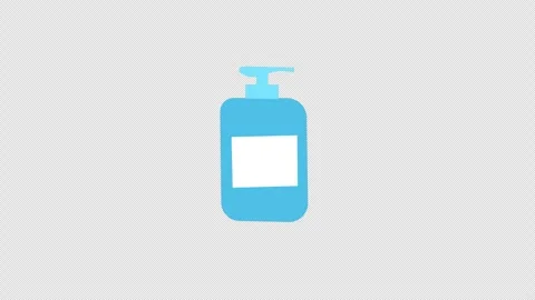 Blue bottle of liquid soap for hand washing with a white label icon concept.. Stock Footage 277178325